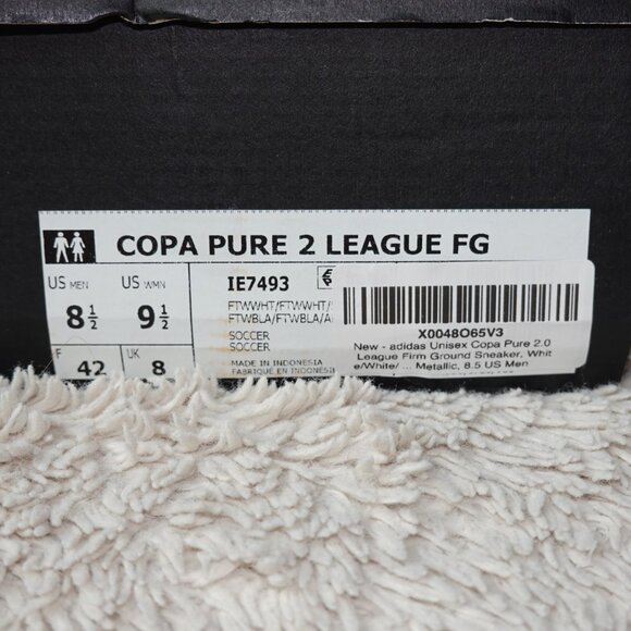 Men's Size 8.5 Adidas Unisex Copa Pure 2.0 League Firm Ground Soccer Cleats, NWT - Picture 10 of 10